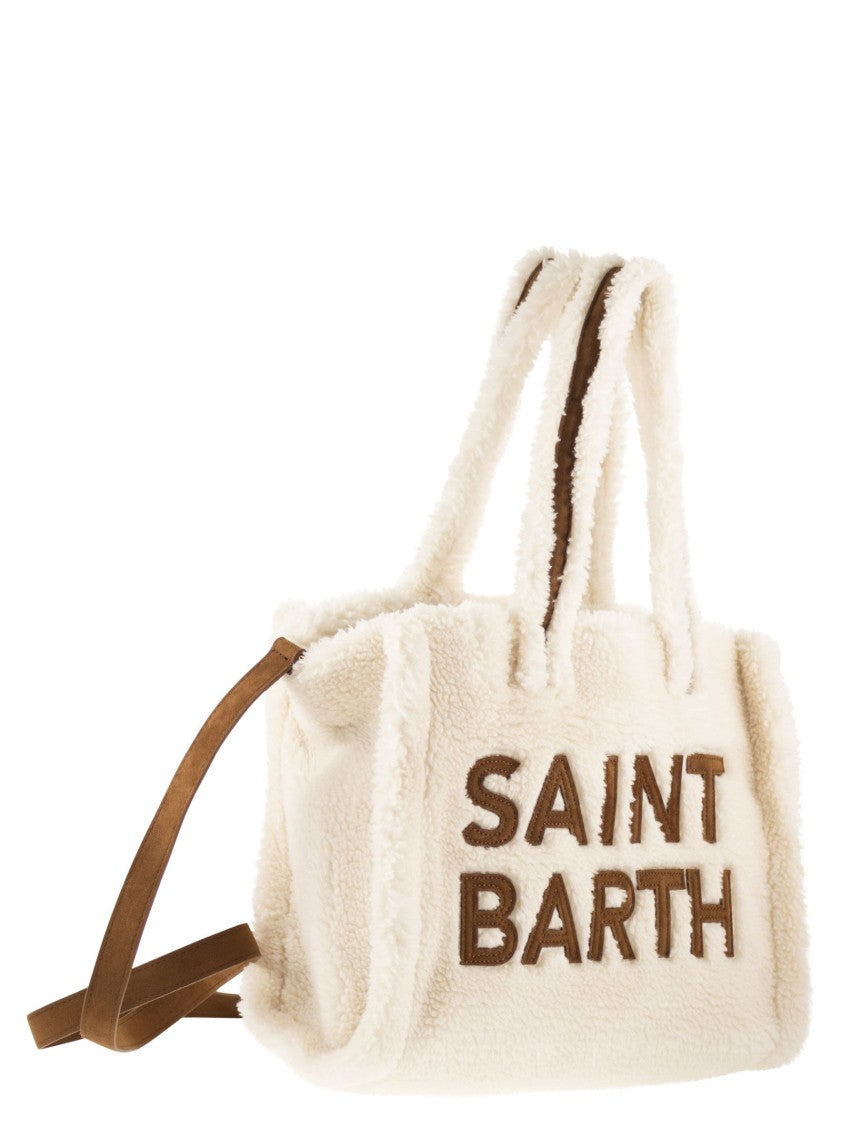 Mc2 Saint Barth Colette Teddy - Sherpa Handbag With Logo