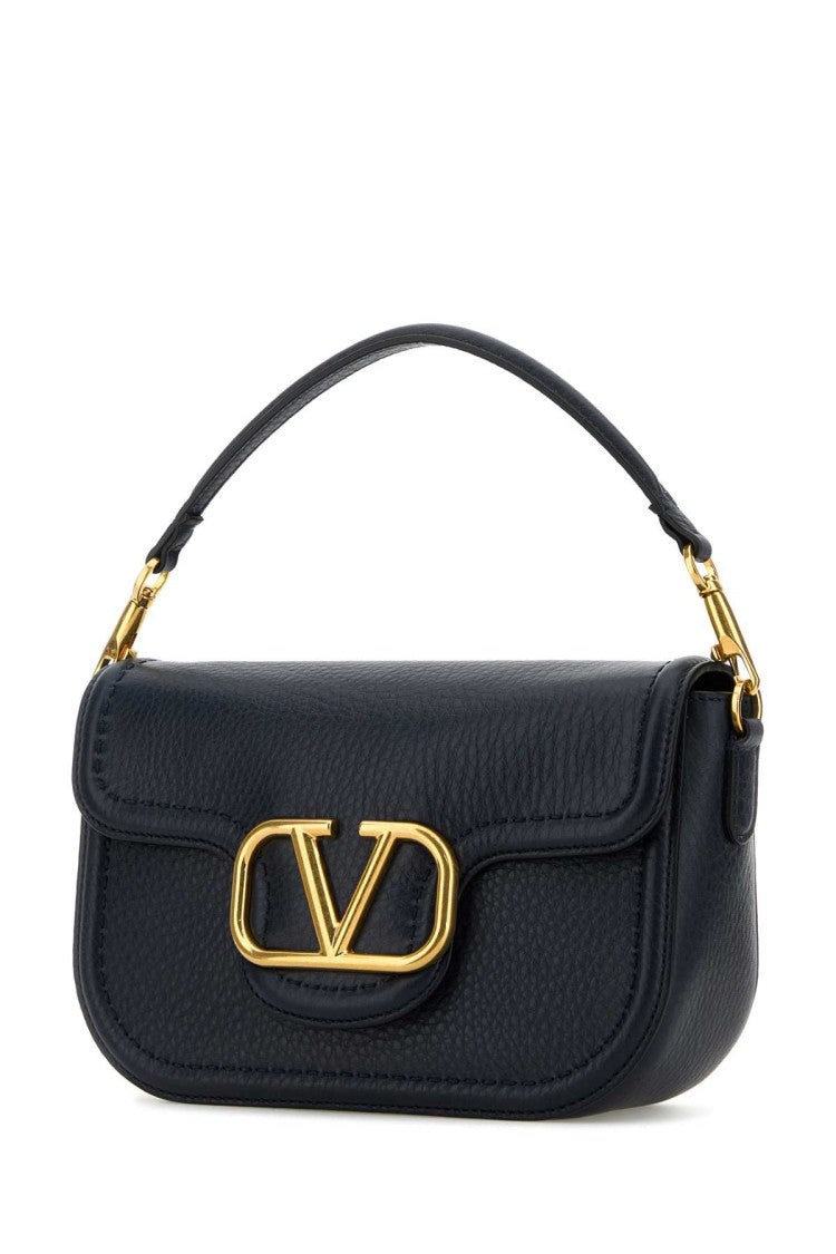 Valentino Garavani Midnight Blue Leather Alltime Shoulder Bag