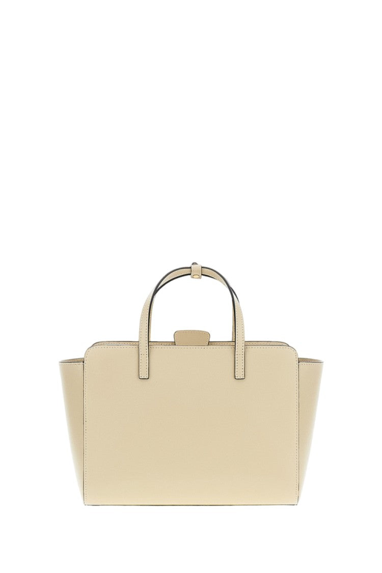 Hidesins White Flap M Leather Crossbody Bag