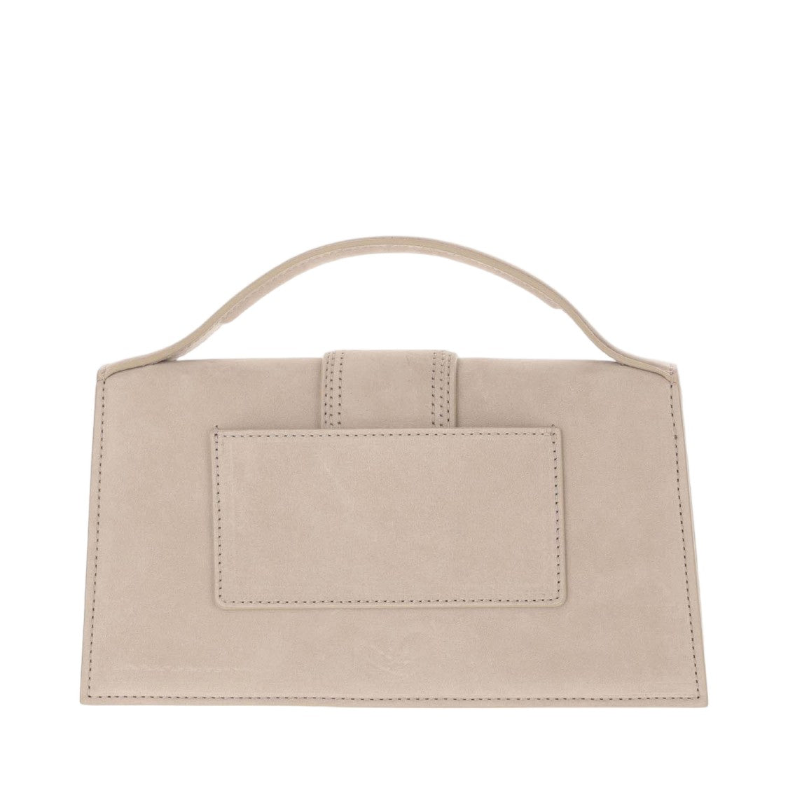 Jacquemus Structured Beige Leather Handbag With Gold Logo