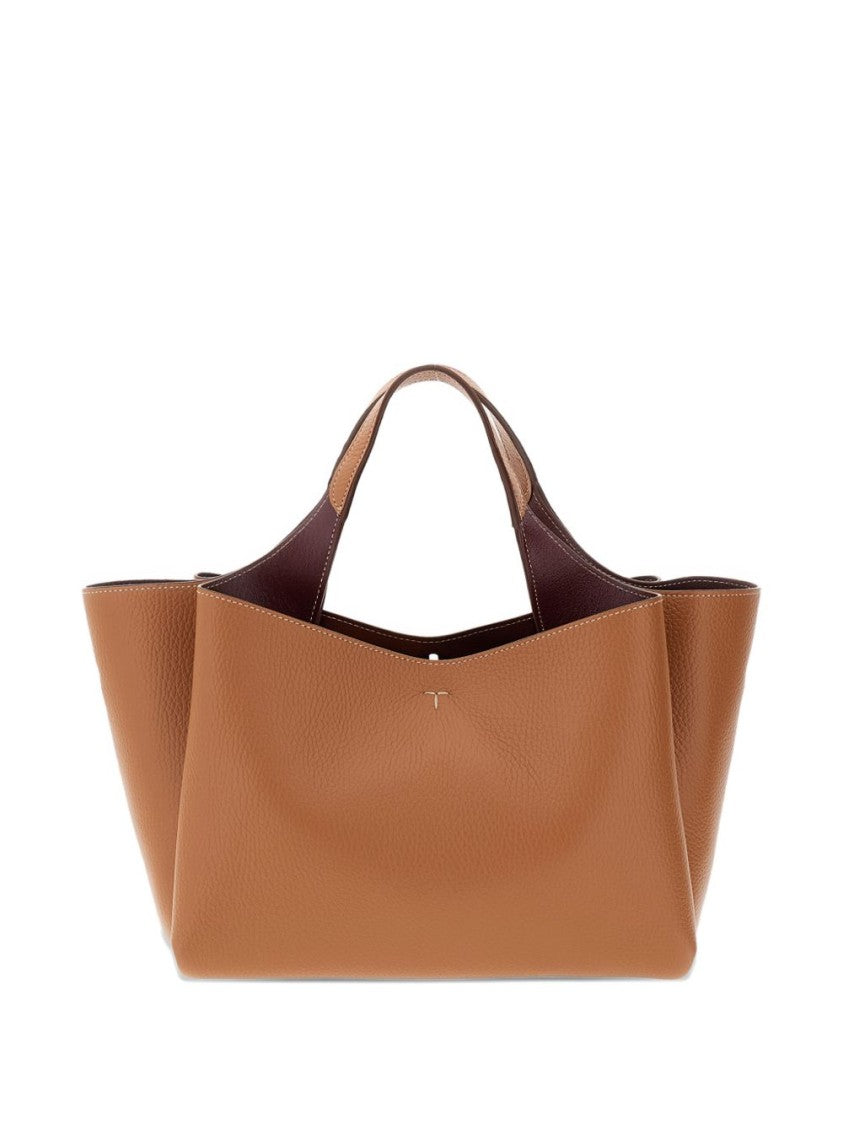 Tod's Textured Brown Leather Tote Bag