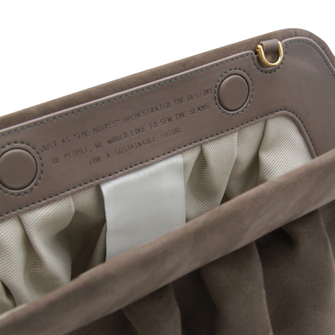 Themoirè Geometric Frame Bag With Gathered Detailing