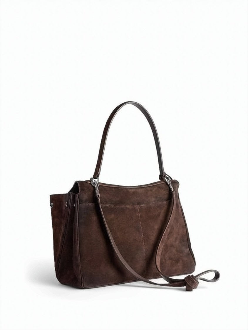 Balenciaga Structured Brown Calf Leather Tote Bag