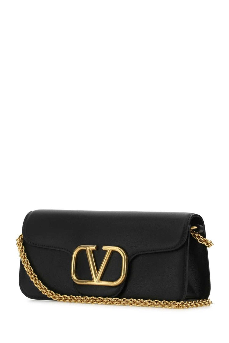Valentino Garavani Black Leather Locò Handbag