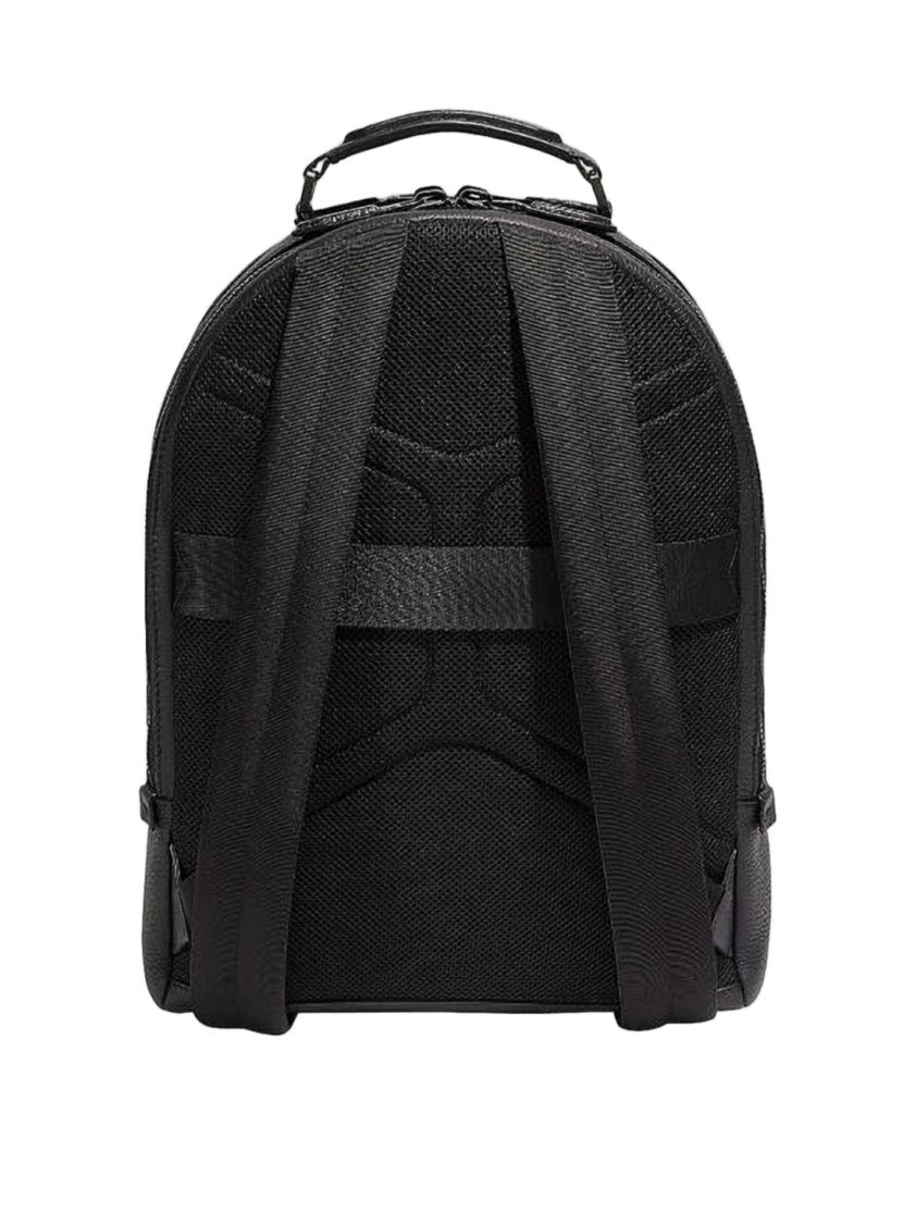 Salvatore Ferragamo Structured Black Calfskin Leather Backpack