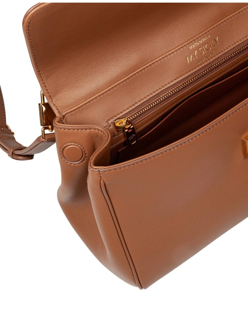 Dolce & Gabbana Vintage My Sicily Caramel Leather Bag