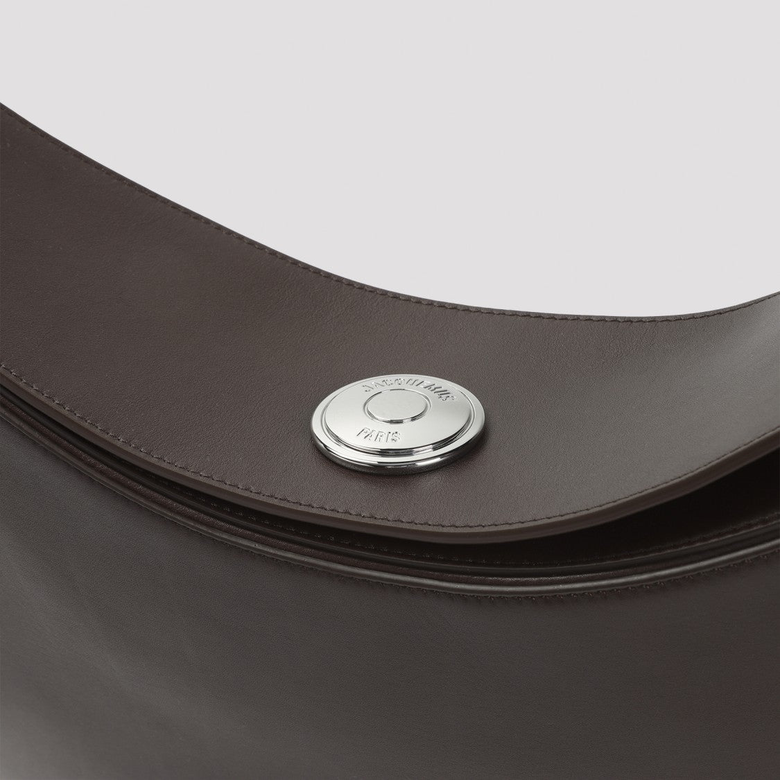 Jacquemus Midnight Brown Leather Le Calisso Rond Handbag