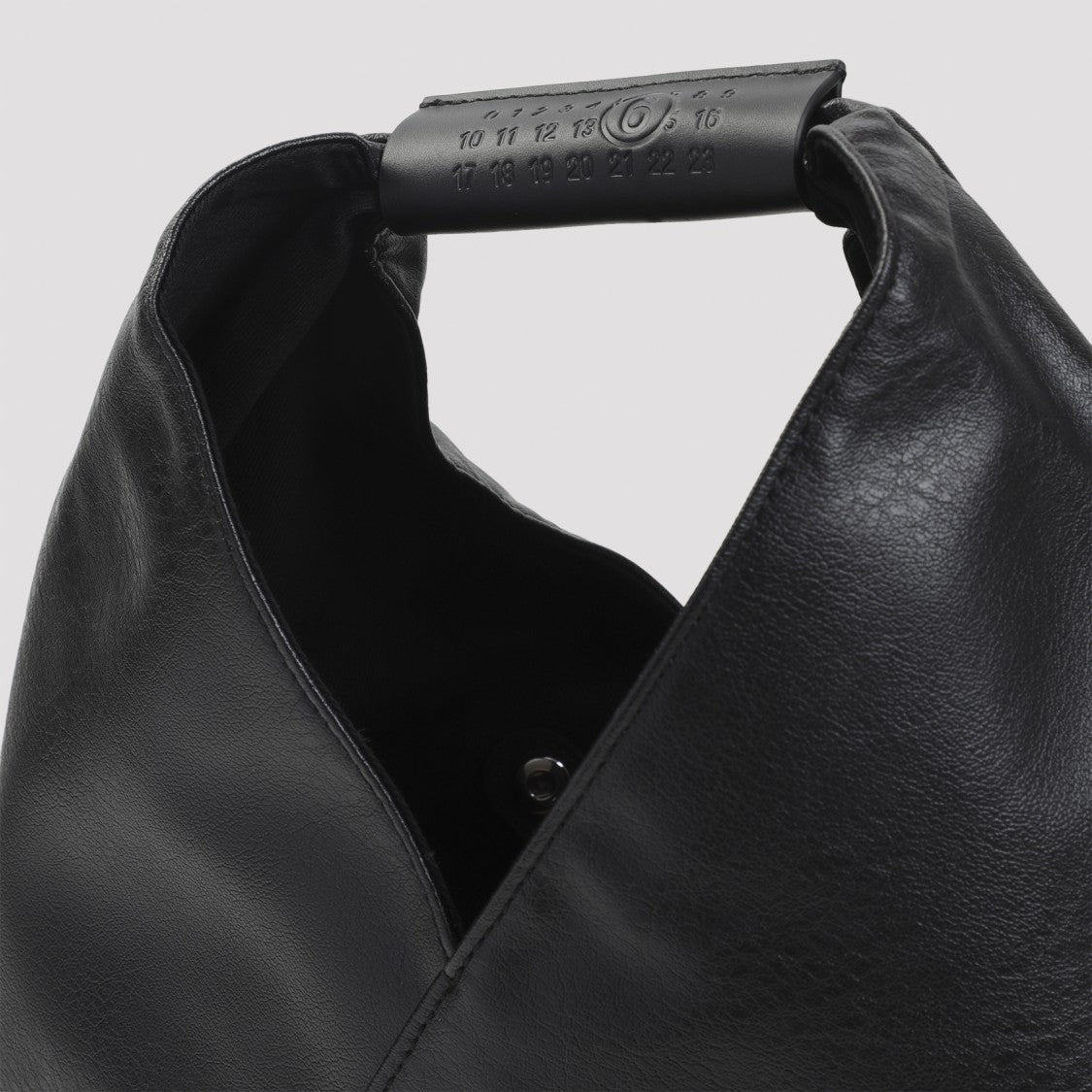 Mm6 By Maison Margiela Triangular Black Handbag With Structured Handle