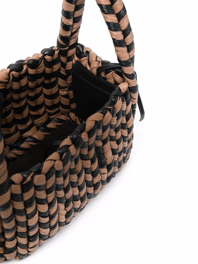 Nanushka Woven Top-Handle Tote