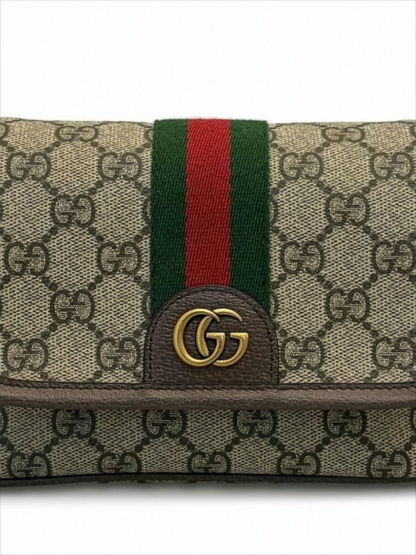 Gucci Canvas Crossbody Bag With Iconic Gg Pattern