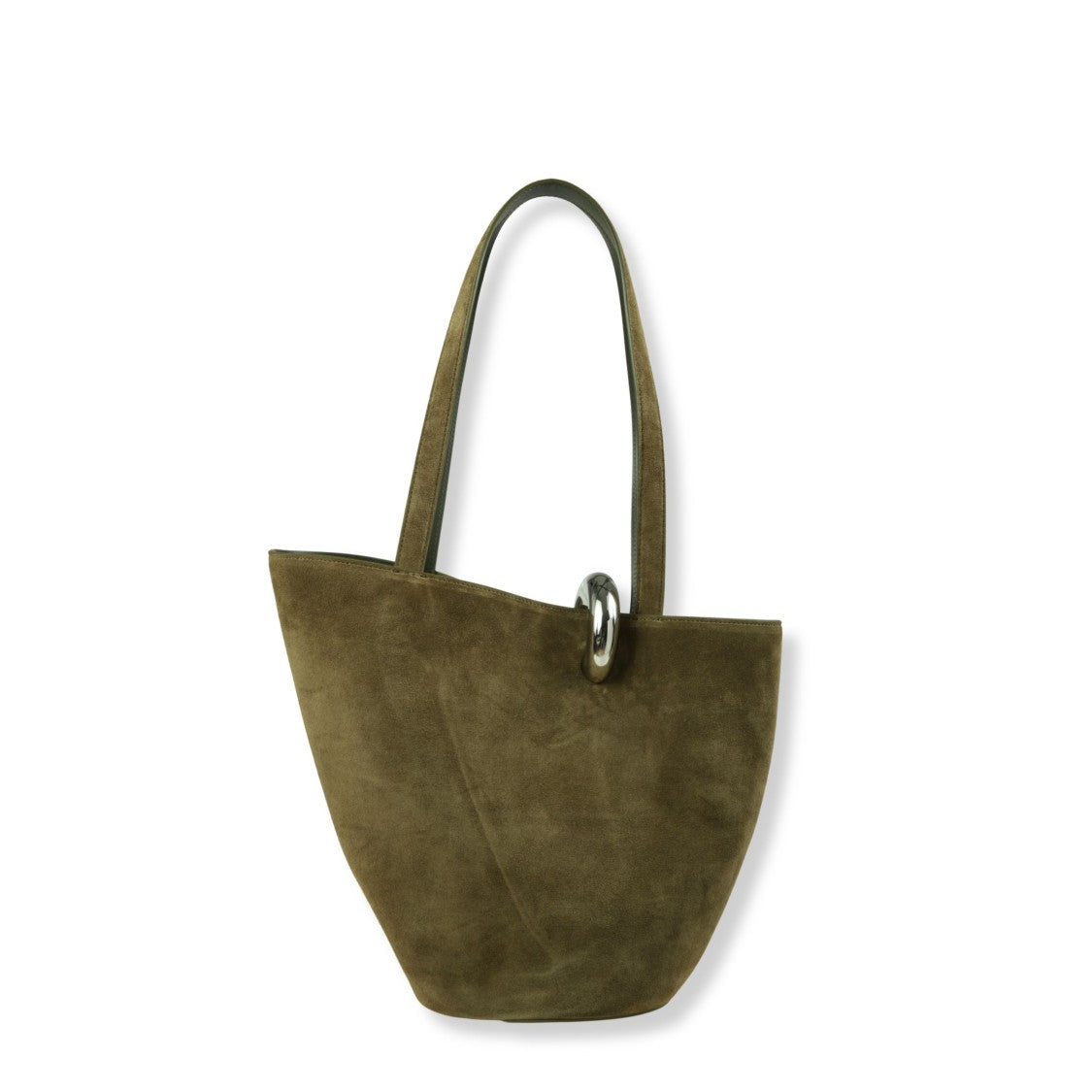 Jacquemus Medium Bucket Handbag With Asymmetric Hem