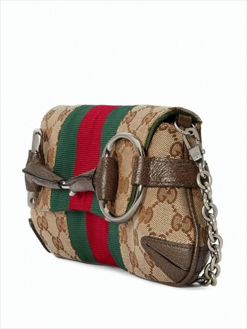 Gucci Rectangular Monogram Canvas Shoulder Bag