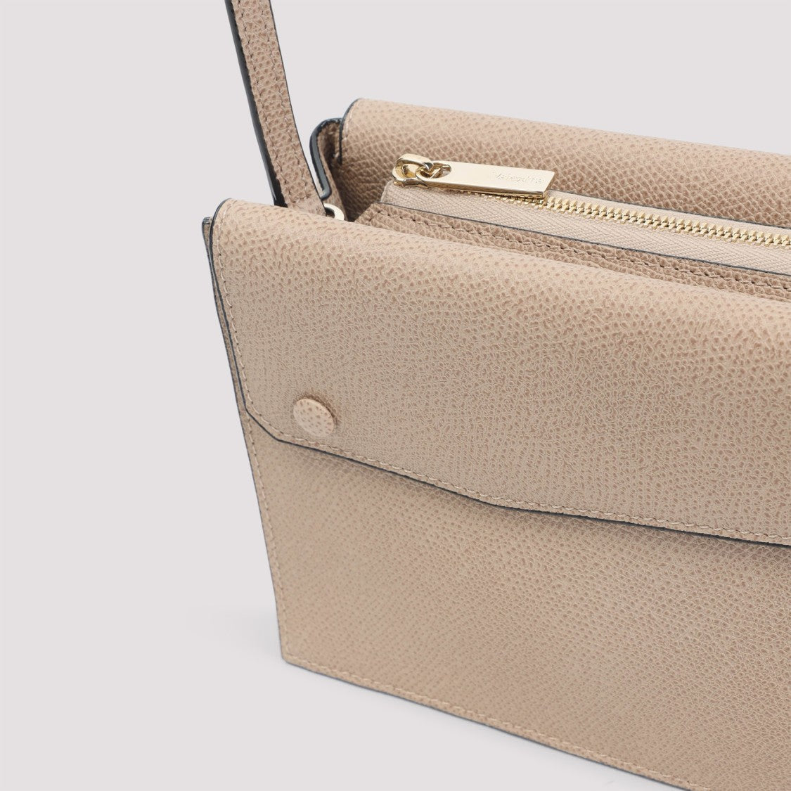 Valextra Beige Calf Leather Trio Cross-Body Bag