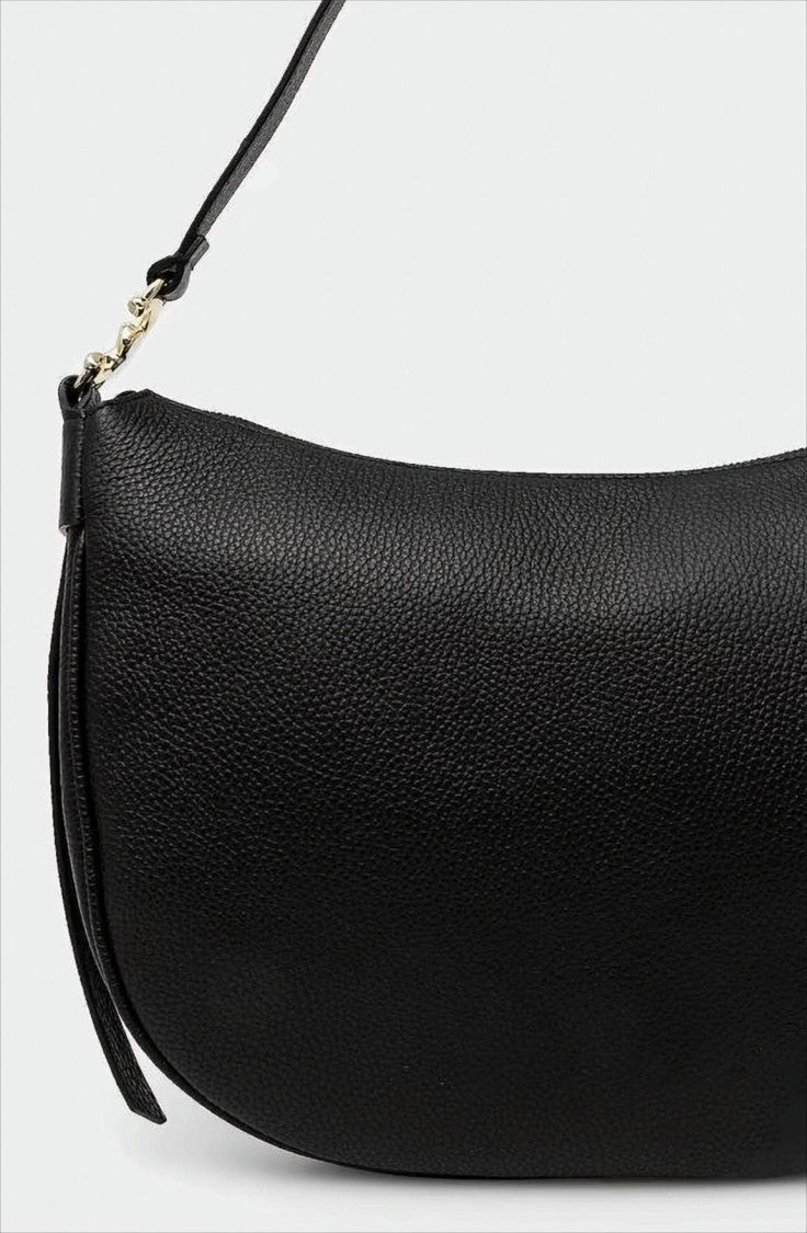 Coccinelle Large Black Handbag With Zippered Interior Compartments