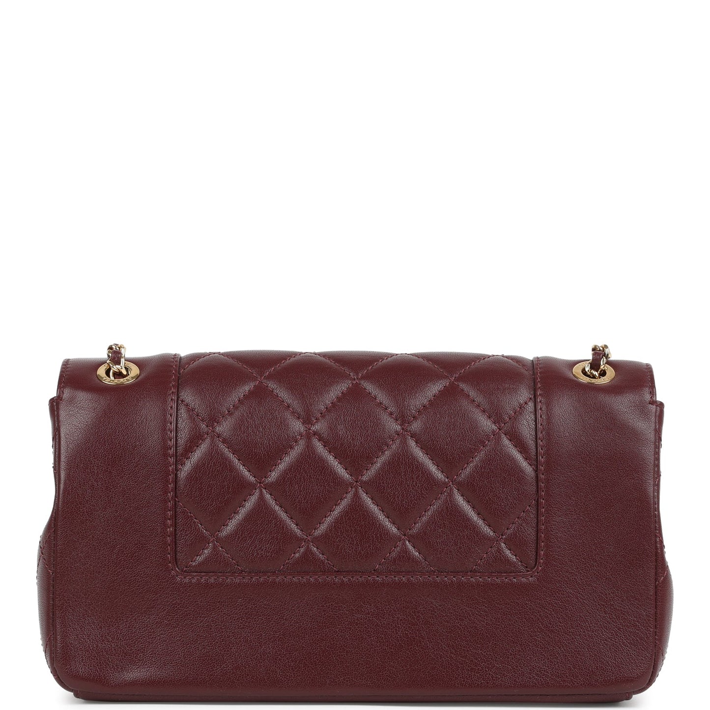 Pre-owned Chanel Medium Mademoiselle Flap Bag Burgundy Sheepskin Gold Hardware