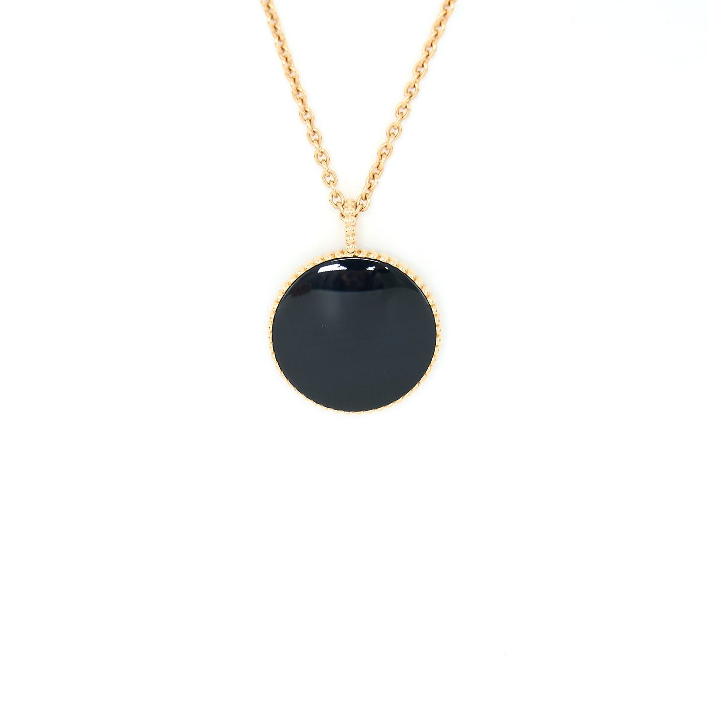 Dior Large Rose Des Vents Medallion Rose Gold With Diamond And Onyx
