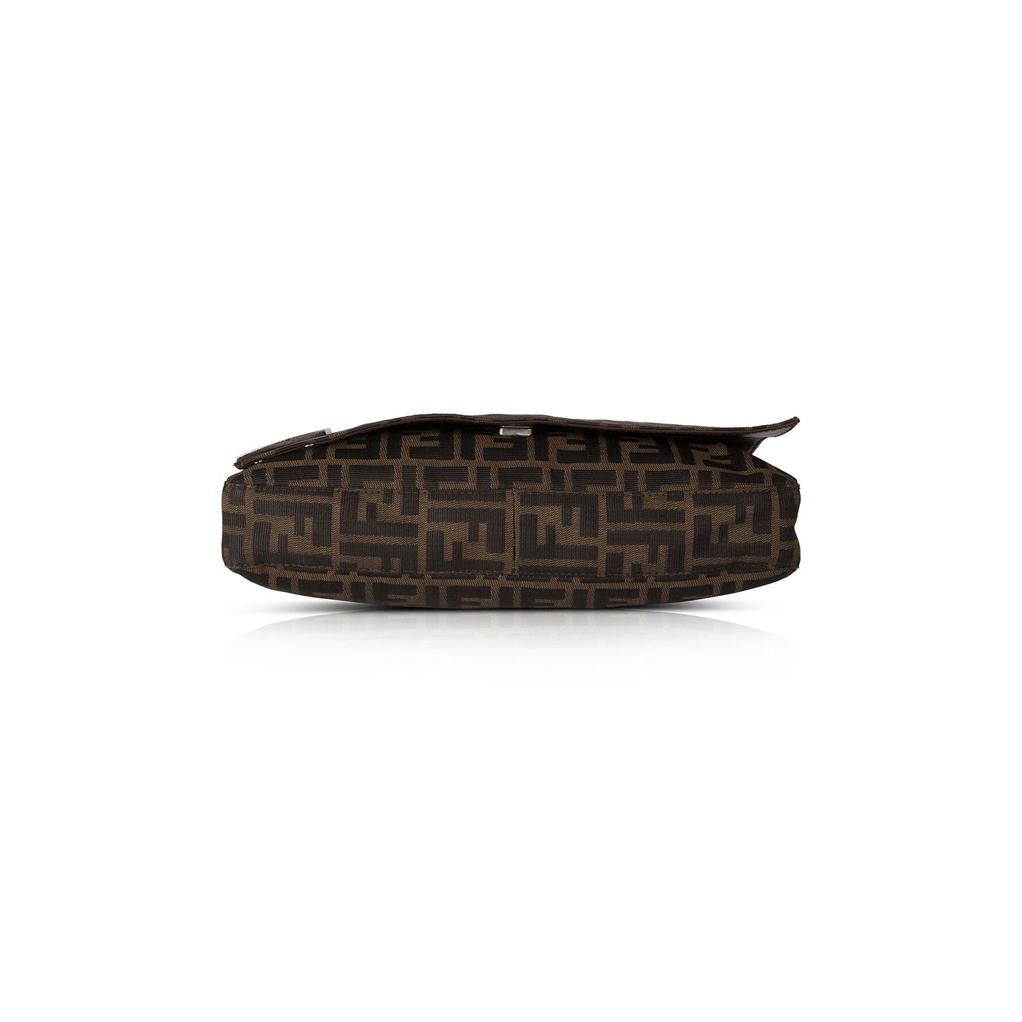Fendi Leather-Trimmed Zucca Shoulder Bag