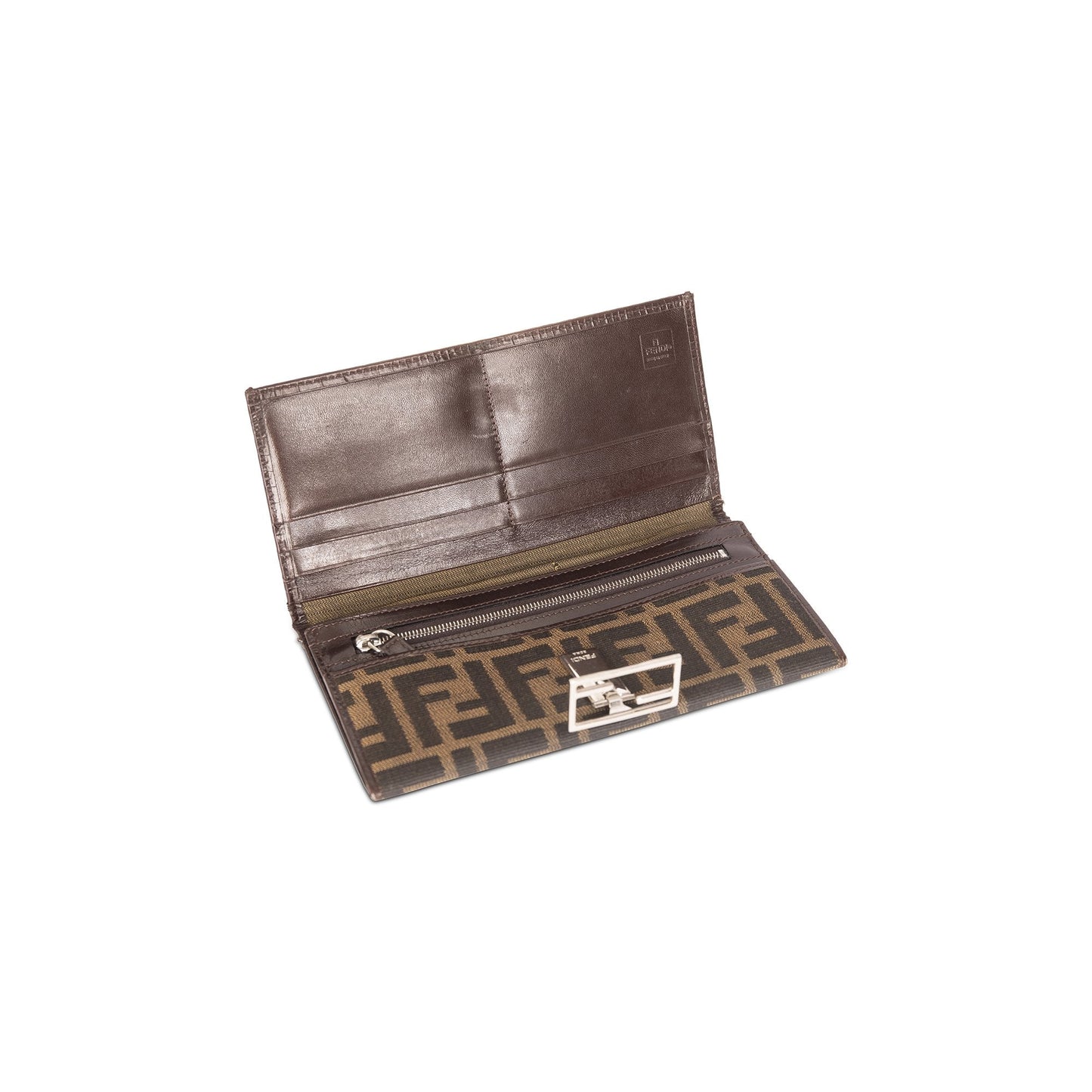 Fendi Vintage Zucca FF Logo Continental Wallet
