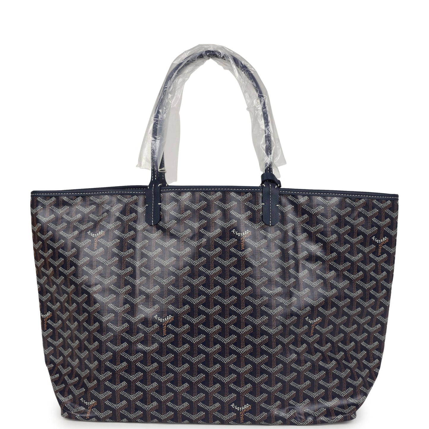 Goyard Goyardine Navy Saint Louis PM Tote Bag Palladium Hardware