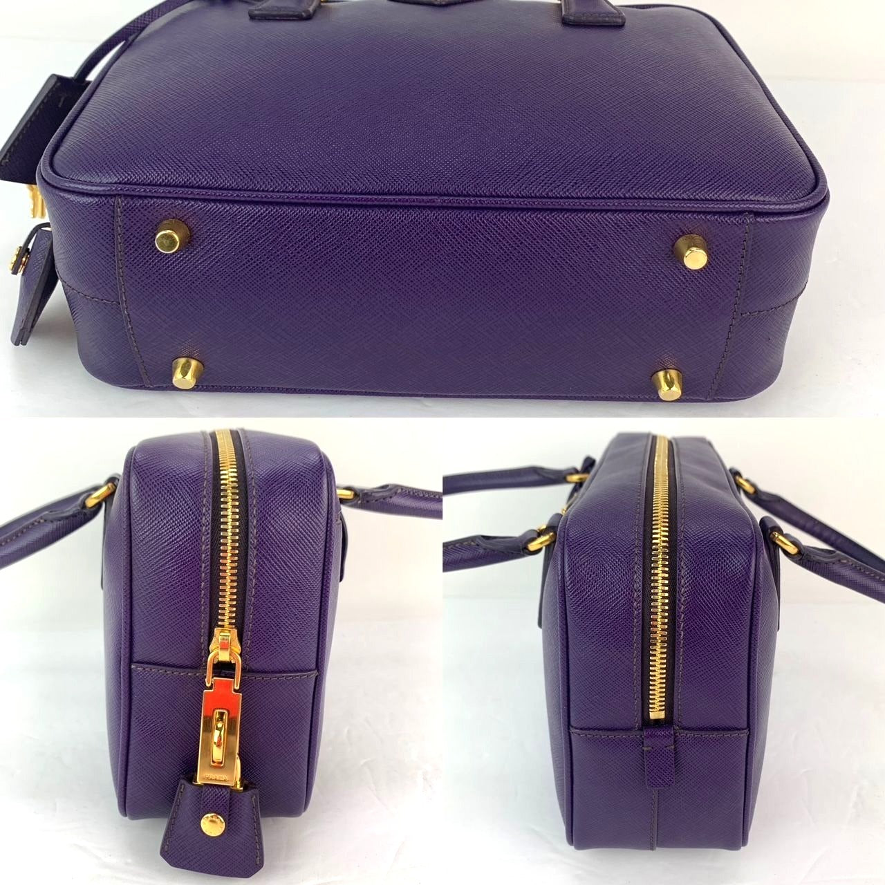 Prada Saffiano Small Viola Handbag