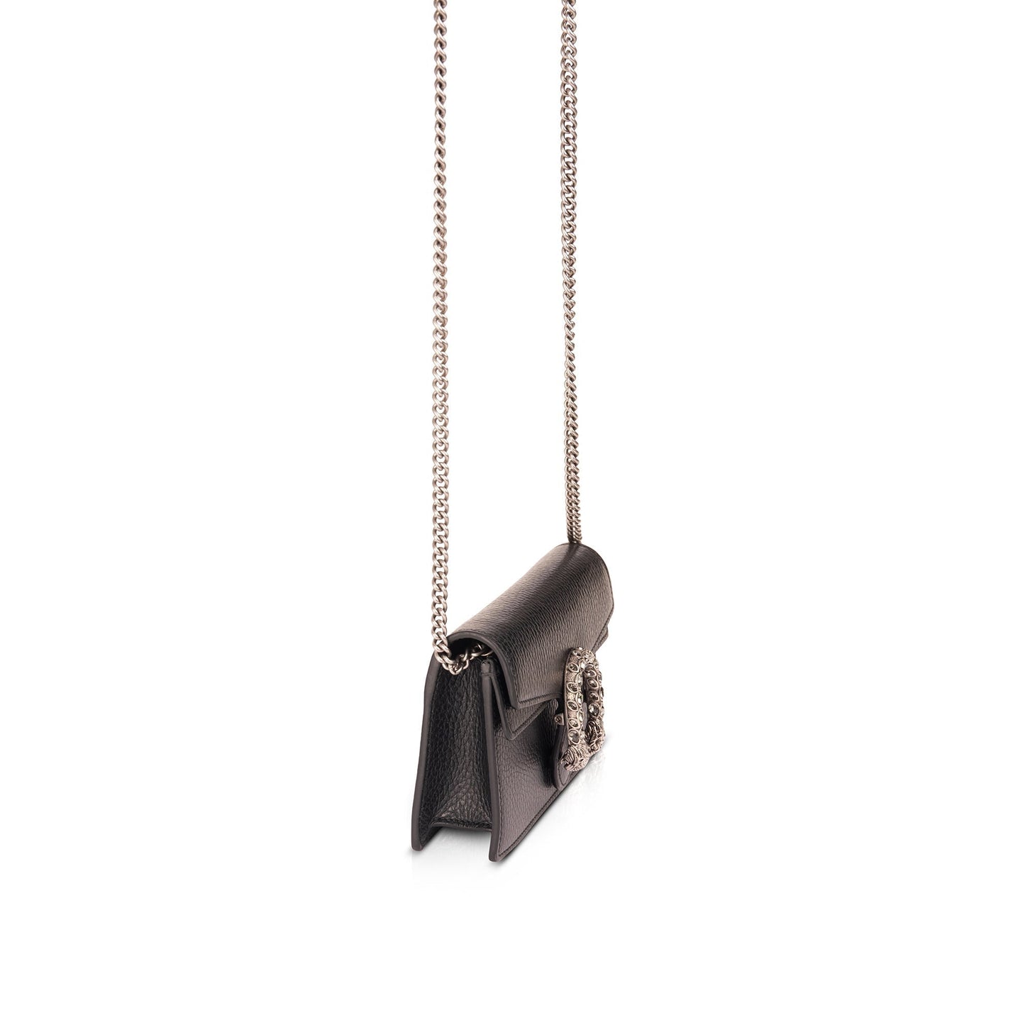 Gucci Dionysus Black Leather Super Mini Bag