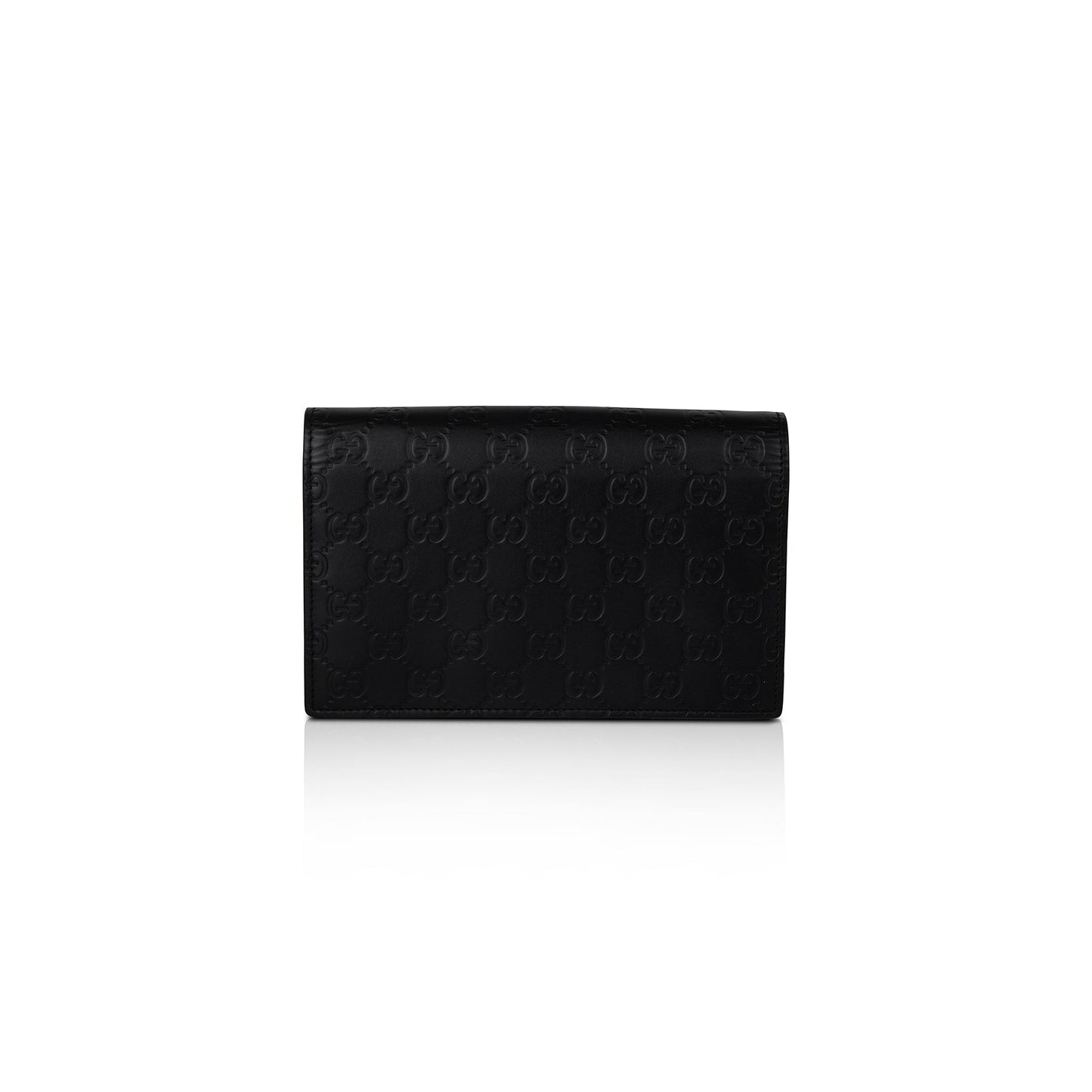 Gucci GG Signature Bow Wallet on Chain