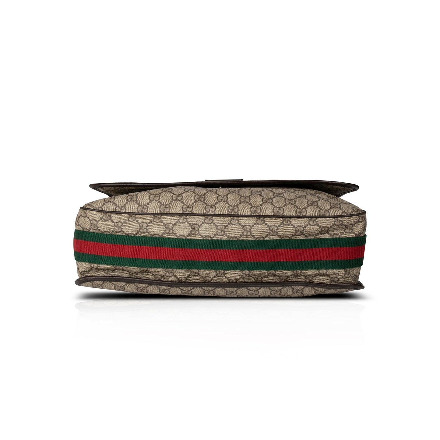 Gucci GG Supreme Web Large Flap Messenger Bag
