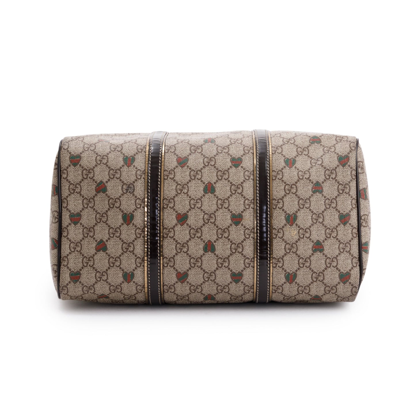 Gucci Medium GG Supreme Heart Tattoo Hearts Joy Boston Bag
