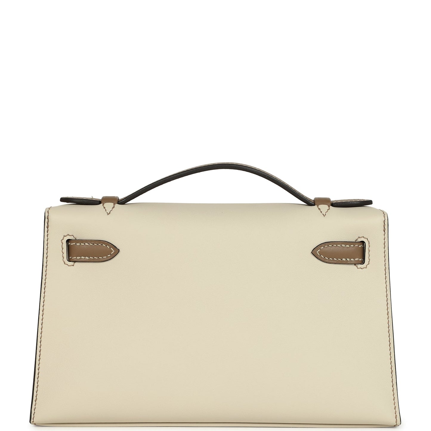 Hermes Special Order (HSS) Kelly Pochette Beton and Beige de Weimar Swift Permabrass Hardware
