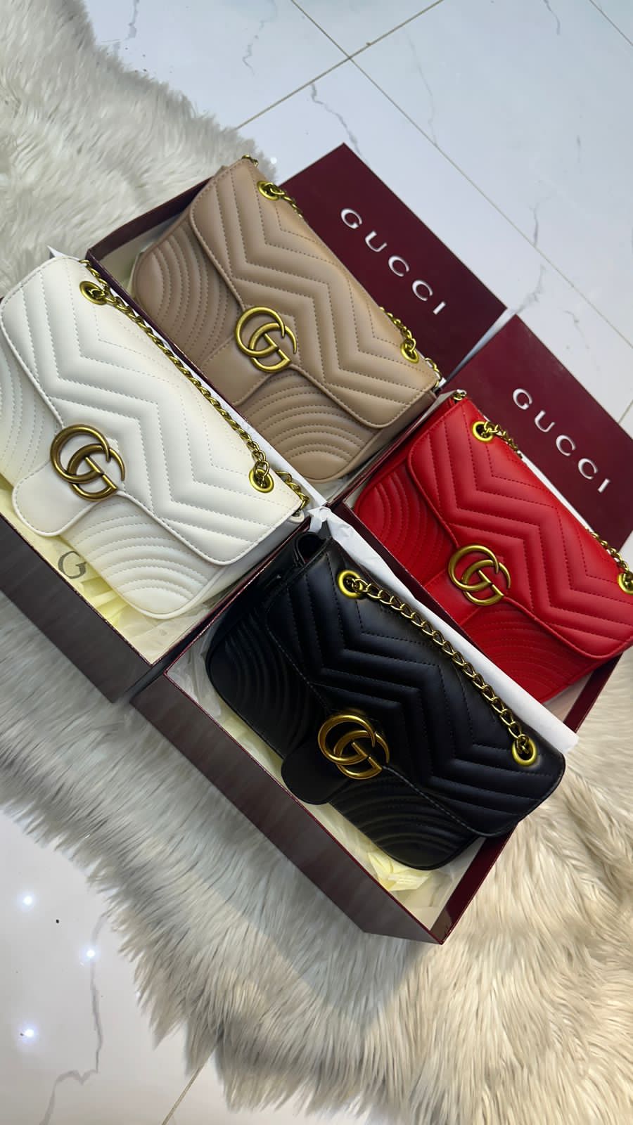 Premium GUCCI Marmont Women Bag (White)