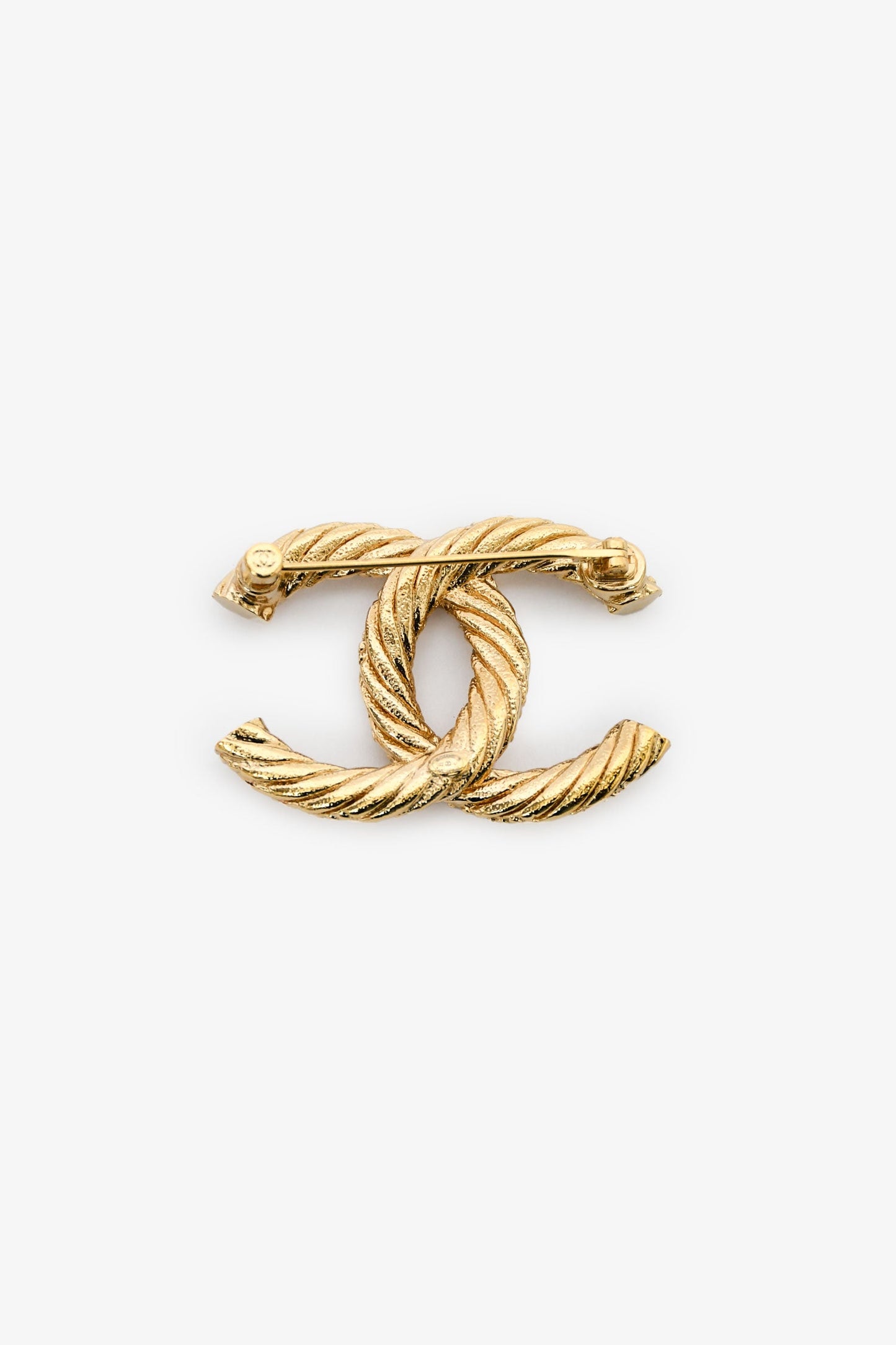 Pre-Loved Chanel™ 2022 Gold Tone CC Brooch