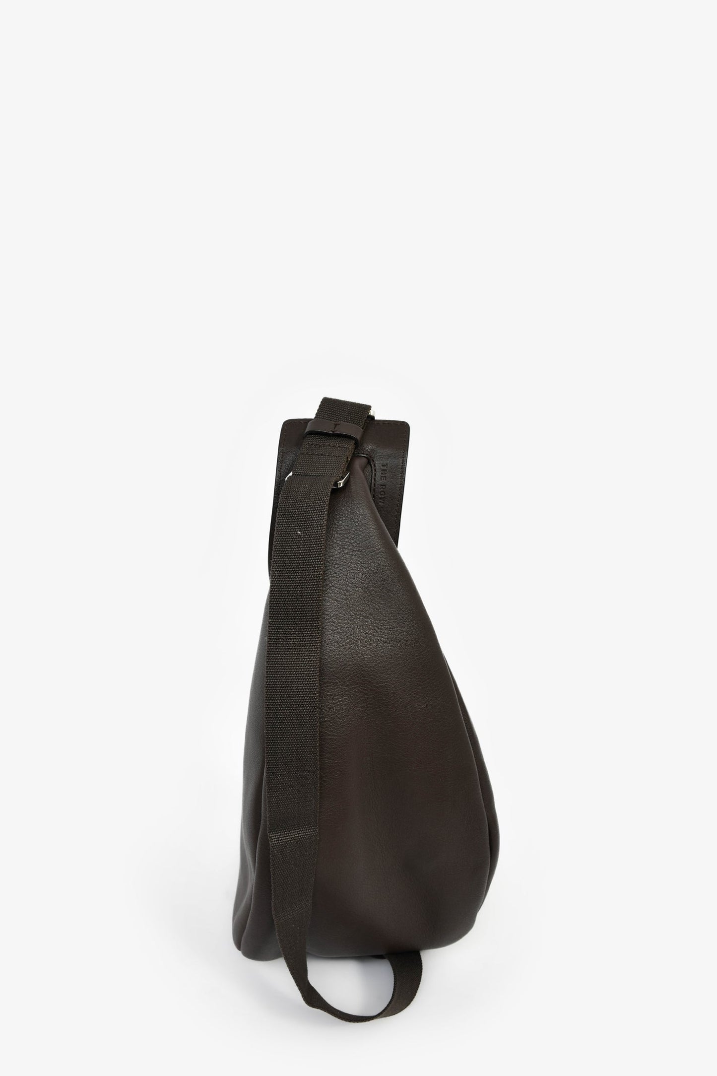 The Row Brown Leather Large Slouchy Banana Shoulder Bag