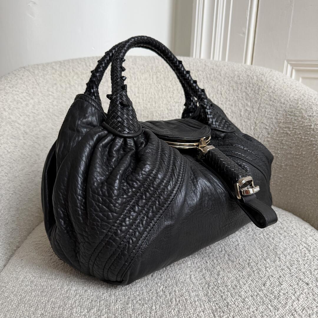 Fendi Spy Black Leather Handbag