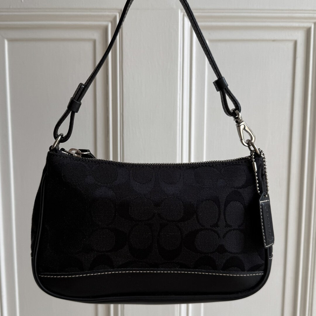 Coach Signature Demi Black Shoulder Bag