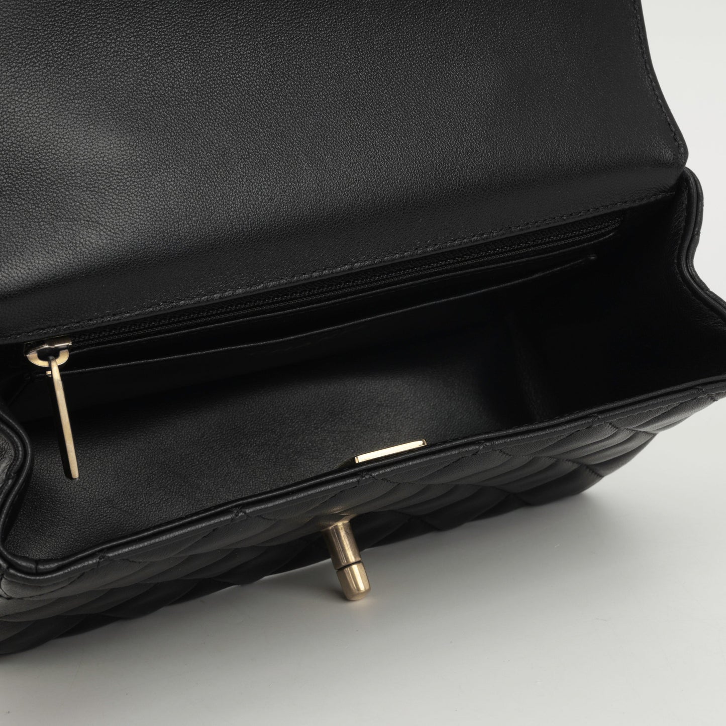 Chanel Mini Rectangular Strass Top Handle - Black Lambskin | Gold Hardware