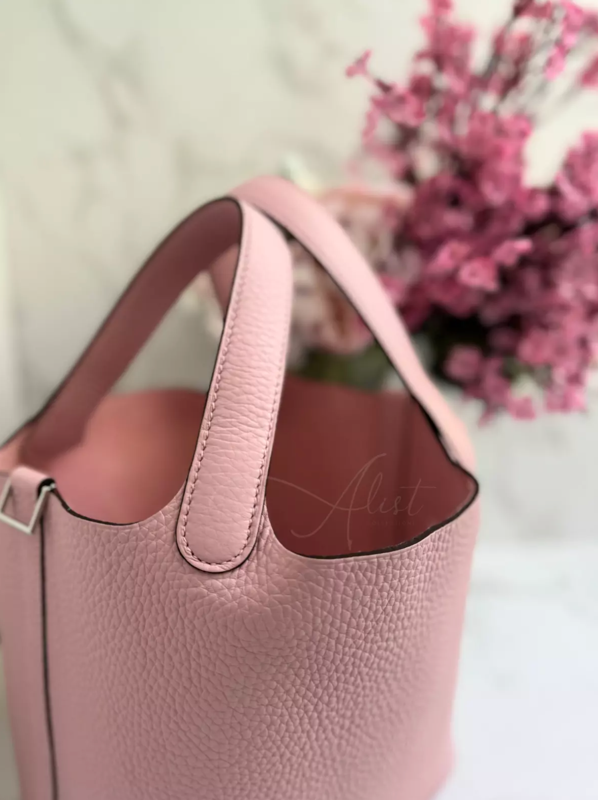 BNIB HERMES Picotin 18 Clemence Rose Sakura with Palladium Hardware W Stamp 2024