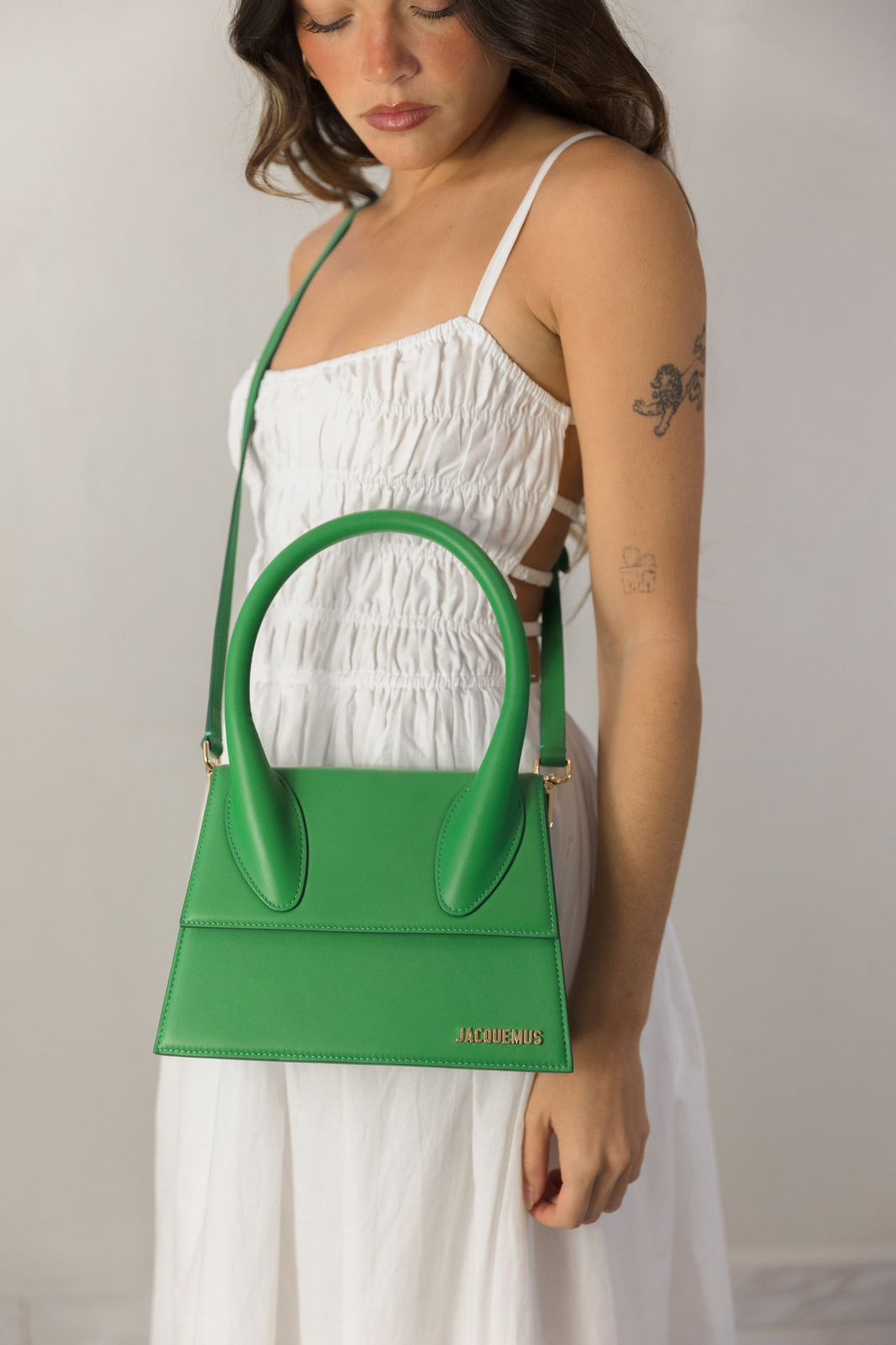 JACQUEMUS Le Grand Chiquito โ Luxury Tote Women Bag with Strap & Full Packaging(Green)