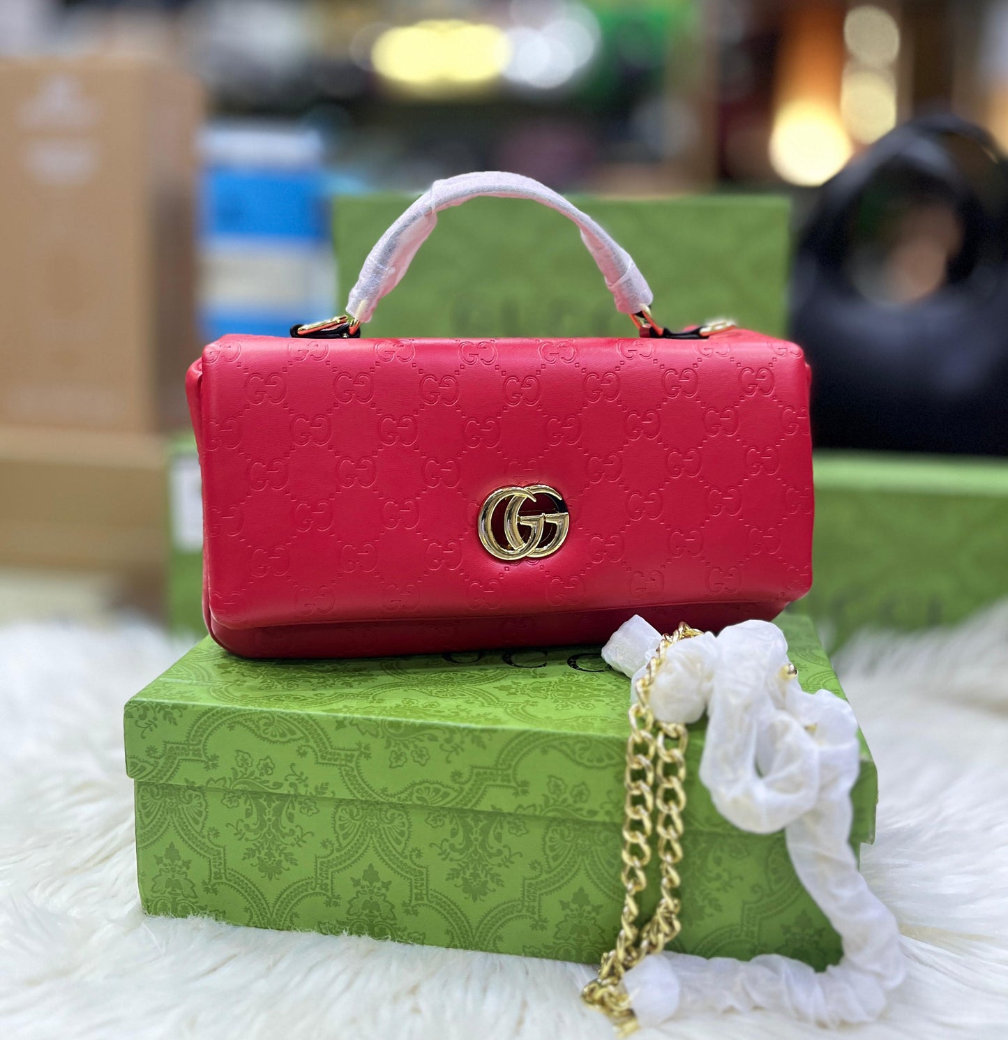 GUCCI GG Milano Mini Women Bag β Luxury Handbag with Chain Strap(Red)