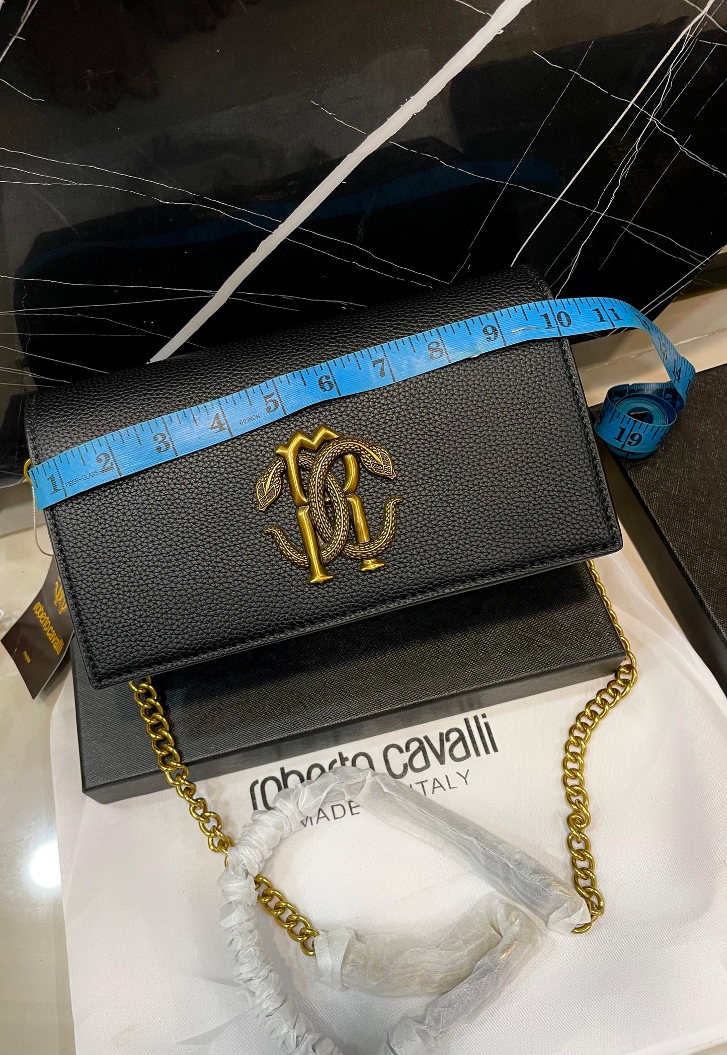 R-O-B-E-R-T-O C-A-V-A-L-L-I Luxury Italian-Inspired Crossbody Women Bag – Master Class Edition | (Mustard)