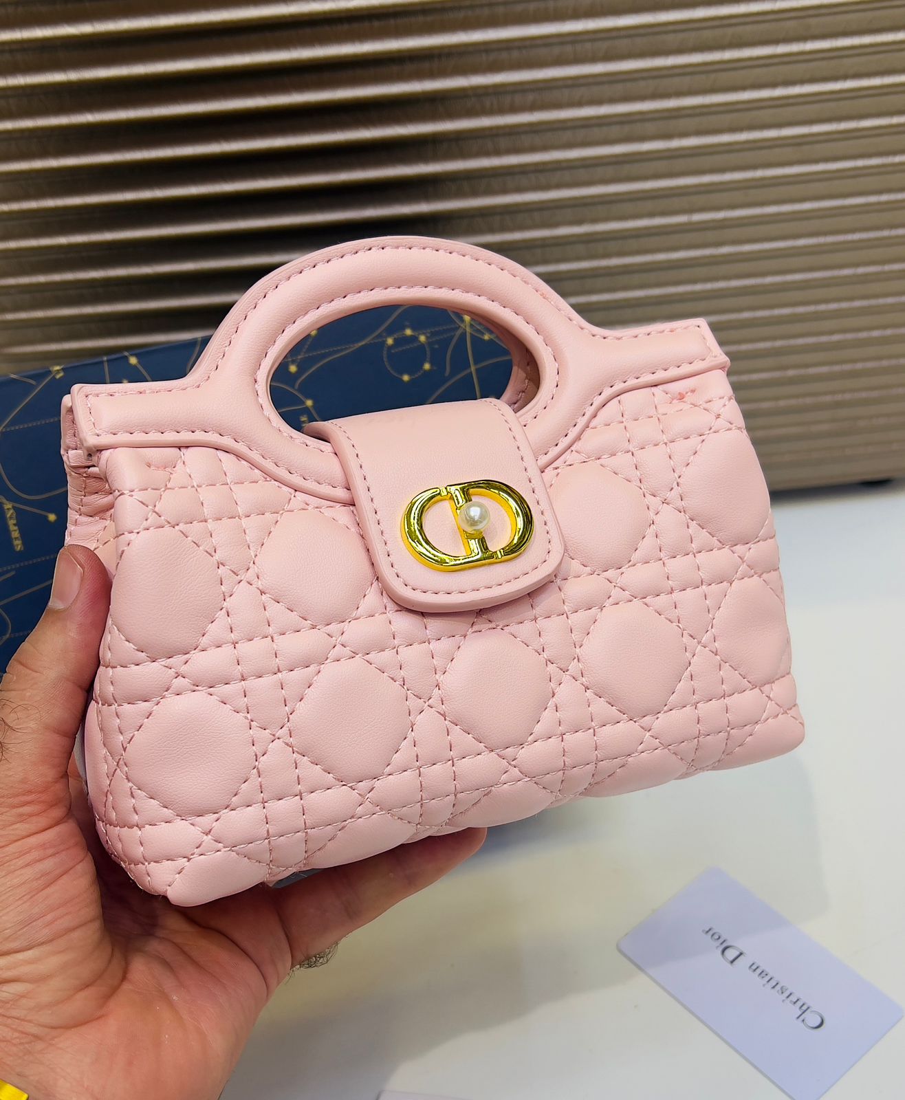 C-H-R-I-S-T-I-A-N D-I-O-R Jolie Top Handle Mini Women Bag β Elegant Edition (Pink)