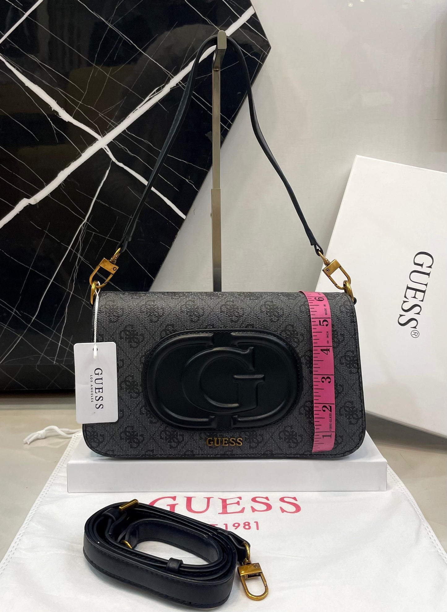 G-U-E-S-S Crossbody Women Bag β Master Class Edition (Black/Gey)