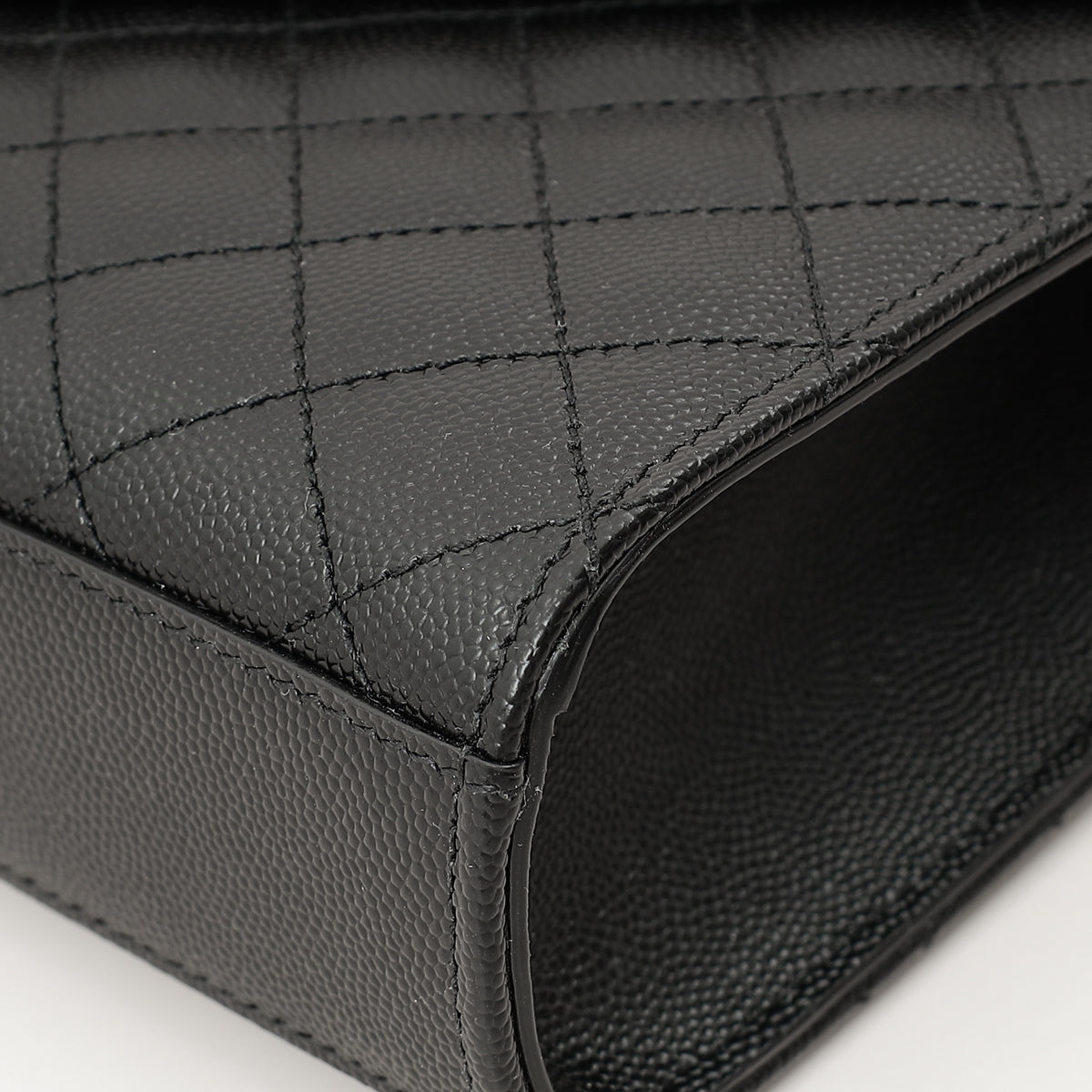 YSL Black Mix Quilted Envelope Medium Shoulder Bag