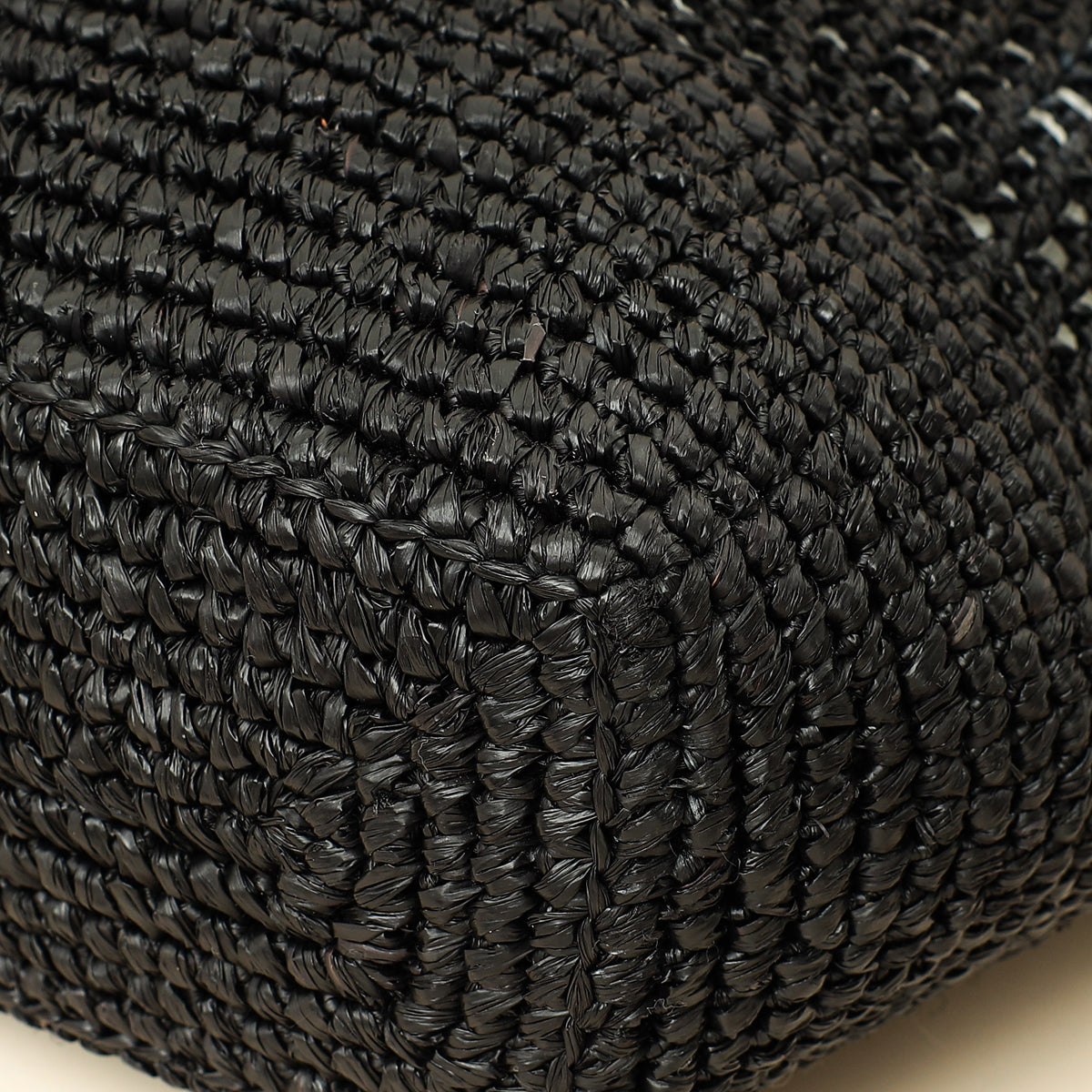 YSL Black Raffia Maxi Icare Shopping Bag
