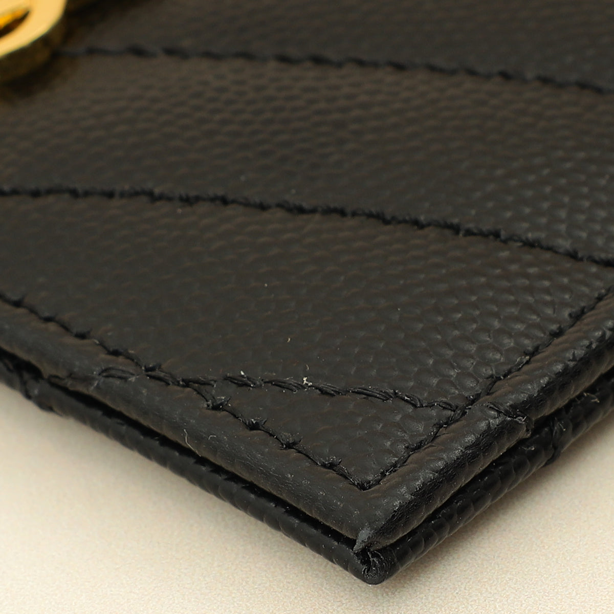 YSL Black Cassandre Matelasse Card Case