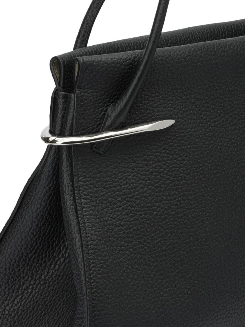 Givenchy Textured Black Handbag With Silver-Tone Accents