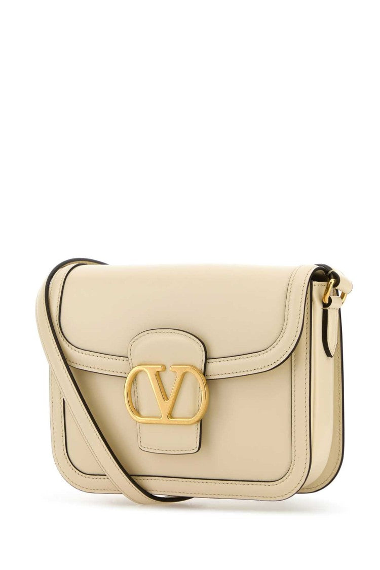 Valentino Garavani Ivory Leather 9To5 Shoulder Bag