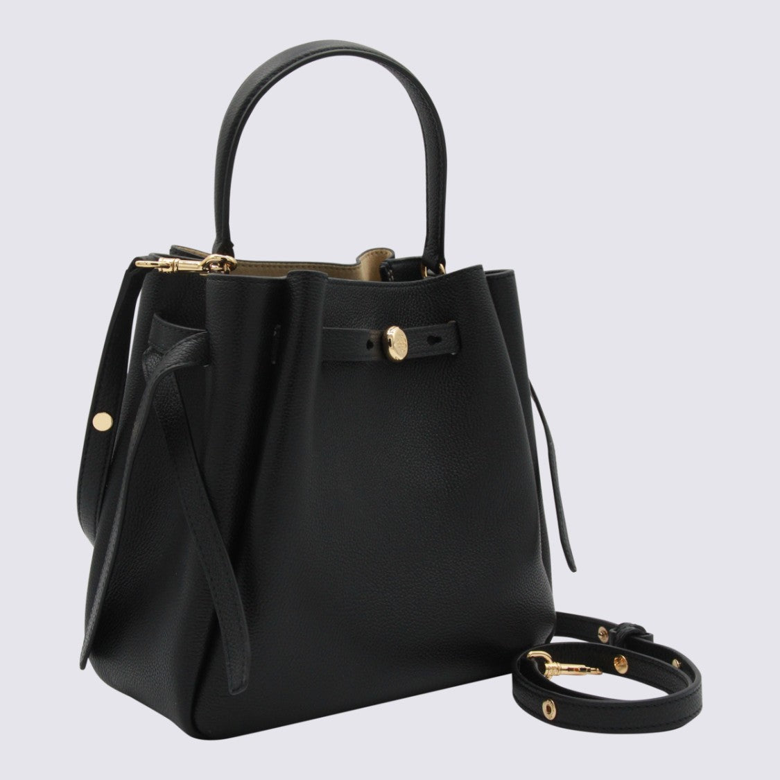 Tory Burch Black Leather Romy Satchel