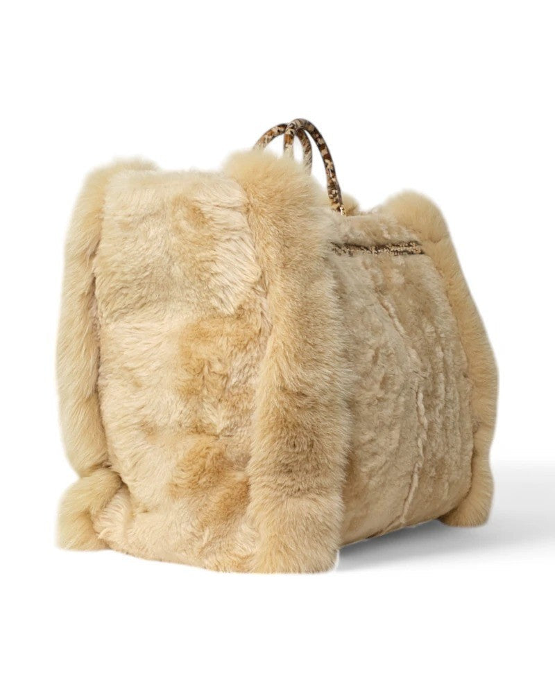 Fendi Sunshine Maxi Large Beige Fur Coat
