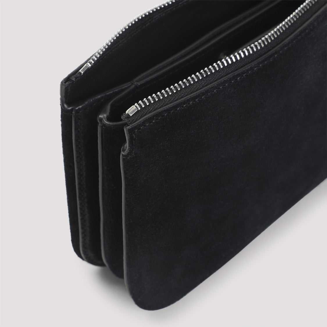 Phoebe Philo Compact Black Suede Shoulder Bag With Refined Design
