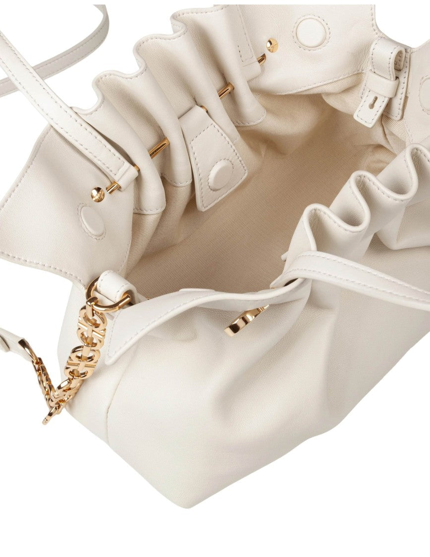 Salvatore Ferragamo Soft Bag S Shoulder Bag In Nappa, Mascarpone Color